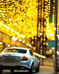 Blur Photo Editing Yellow Light And Car Background