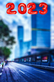 Blur Road Happy Near Year 2023 Editing Background HD