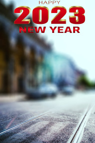 Blur Road Happy Near Year 2023 Editing Background HD Free
