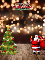 Bokeh effect Merry Christmas Editing Background And Santa Claus