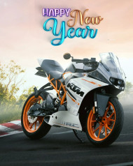 CB KTM Bike 2023 Happy New Year HD Background New