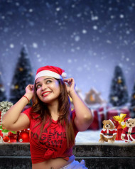 Christmas Girl Editing CB Background Free
