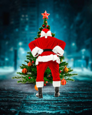 Christmas Santa Claus Photo Editing CB Background