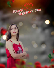 Cute Girl Valentine Day CB Background Download HD