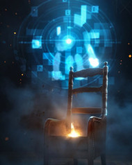 Dark Creative Chair And Light Photo Editing Background