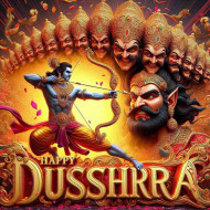 Eye catching Happy Dussehra graphics for linkedin