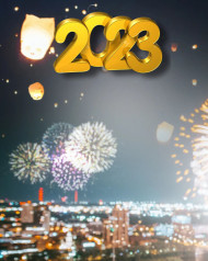Fireworks 2023 Happy New Year Background HD For Editing