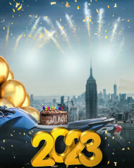 Fireworks 2023 Happy New Year Background HD For Editing New