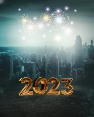 Fireworks 2023 Happy New Year Manipulation Background