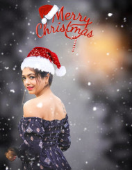 Free Christmas HD Backgrounds With Girl For Editing