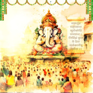 Ganesh Chaturthi Festival Poster Editing Background