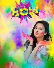 Happy Holi Editing Background Celebration With Color