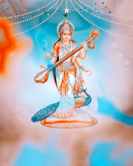 Happy Maa Saraswati Puja Editing Background HD