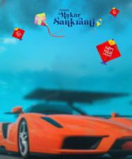 Happy Makar Sankranti HD Editing Background