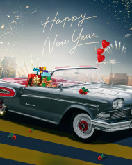 Happy Near Year 2023 Backgrounds HD For Car Editing
