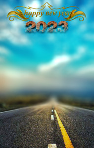 Happy Near Year 2023 Highway Road Background HD Free