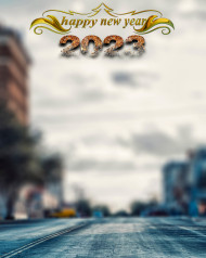 Happy Near Year 2023 Highway Road Background HD Pic