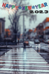 Happy Near Year 2023 Road CB Background For Editing Free