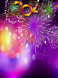 Happy New Year 2023 Fireworks Background For CB Editing Photo