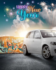 Happy New Year Celebration Editing Background