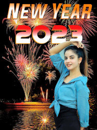 Happy New Year Girl Editing HD CB Background