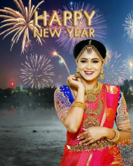 Happy New Year Hd Background With Girl For Editing