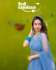 Happy Raksha Bandhan Background With Girl For Rakhi CB Photo Editing