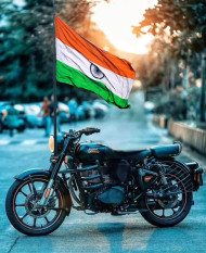 Independence Day Bike With Flag Snapseed Images Background