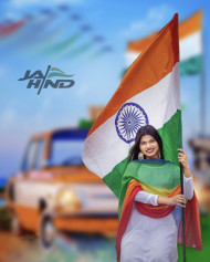 Independence Day Indian Girl With Tiranga Wallpapers Images