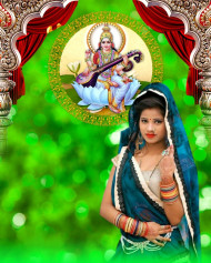 Latest Saraswati Puja Special CB Cute Girls Photo Editing Full HD Background
