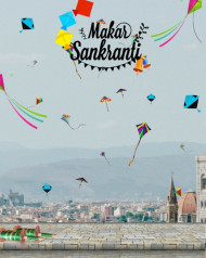 Makar Sankranti Kite CB Background for Photoshop Editing