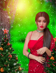 Merry Christmas CB Photo Editing Girl Background Full HD