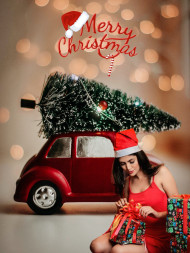 Merry Christmas Day Girl New Background For CB Editing