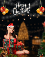 Merry Christmas Editing Background Full HD