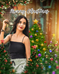 Merry Christmas Girl Hd Editing Background Download