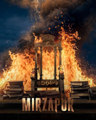 Mirzapur Chair With High Fire Voltage Poster Background