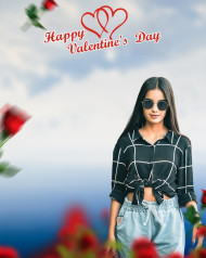 New Valentine Day CB Background With Girl