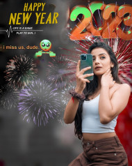 New Year CB Hd Background With Girl 2023 Images