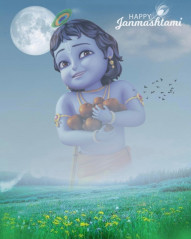 PicsArt Happy Janmashtami Editing Background Full HD