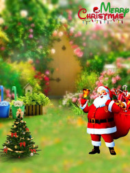 Santa With Gift Bag Hd Christmas Editing Free Download Background