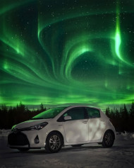 Stylish Sky Photo Editing White Car Background