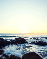 Sunset with See blue Water Cool Backgound Free Pictures
