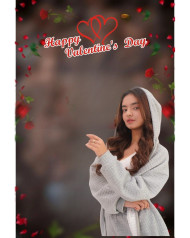 Valentine Day CB Background With Girl Anushka
